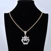 Necklace Mens European and American Zircon Pendant Halloween Costume Mask Vampire Monster Pendant Trendy Necklace