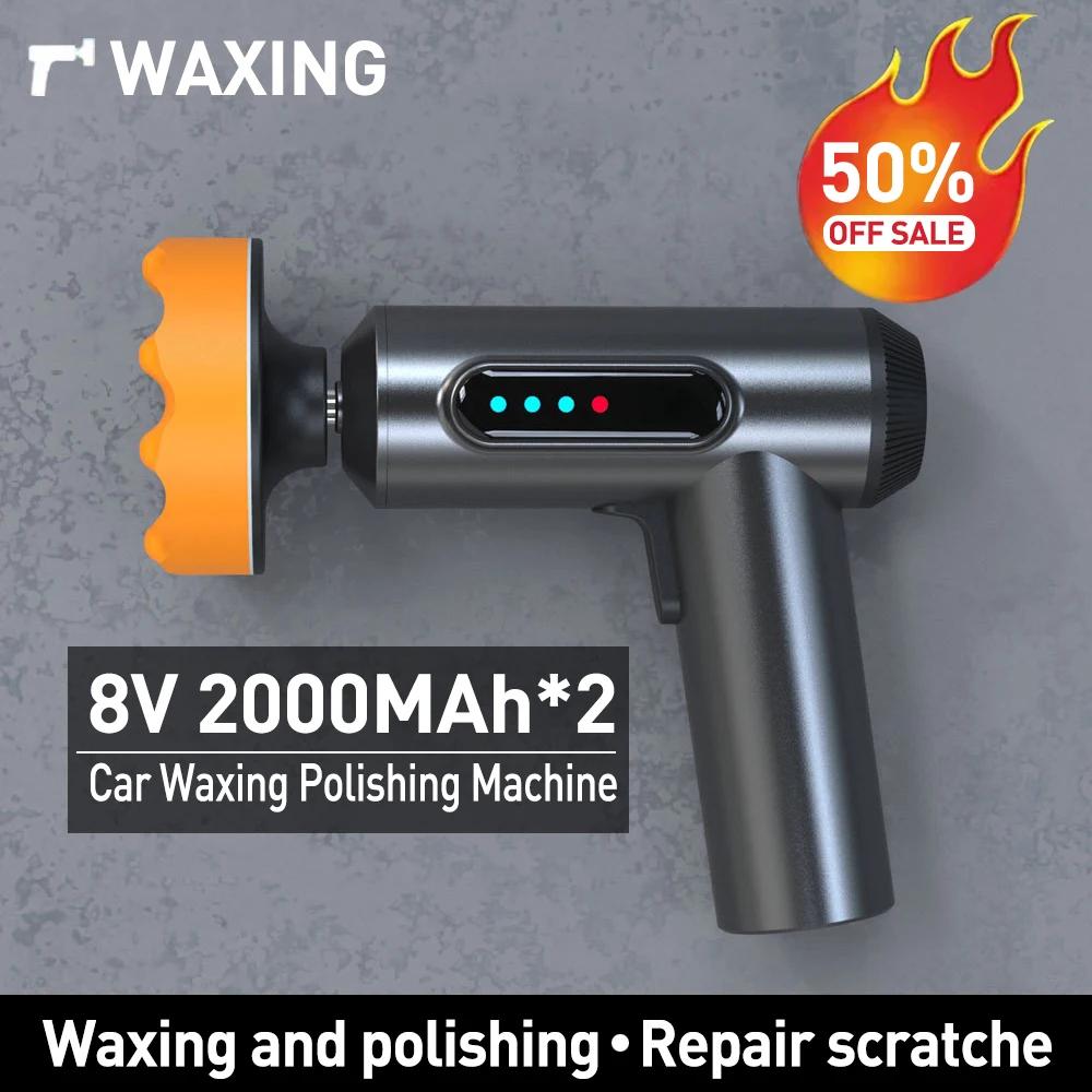 Car Polisher Handheld Wireless Polisher Speed Adjustable Polishing Waxing Machine Power Tool for Car Body Cleanig Waxing Repair