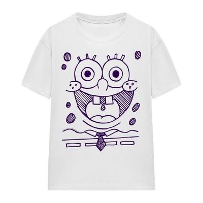SpongeBob SquarePants Unisex Adult Grin Felt Pen T-Shirt
