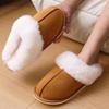 Women's Fashionable Non-slip Furry Slippers with TPR Sole - Stylish and Simple Cotton Slippers for Home
