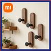 Damage-Free Hook Self Adhesive Mounted Walnut Wood Wall Hooks for Hanging Coat Towel Clothes Hat Backpack Key Holder