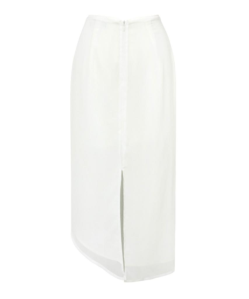 NICHEQYIEL Lisha Wrap Long Skirt, White