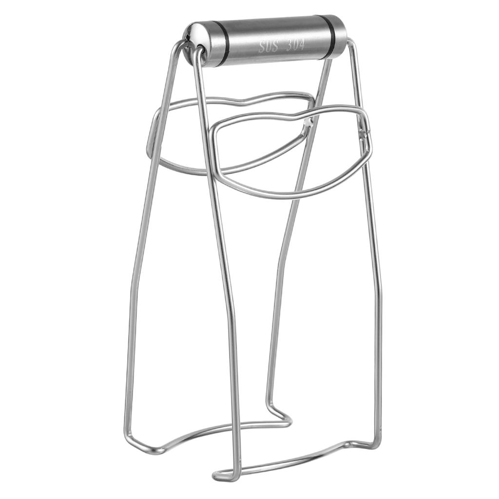 304 Rustfritt Stål Varmrett Tallerken Skål Klype Grytegriper Kjøkken Anti-Varm Dampklype Praktisk Verktøy for Sikkerhet mot Varmt