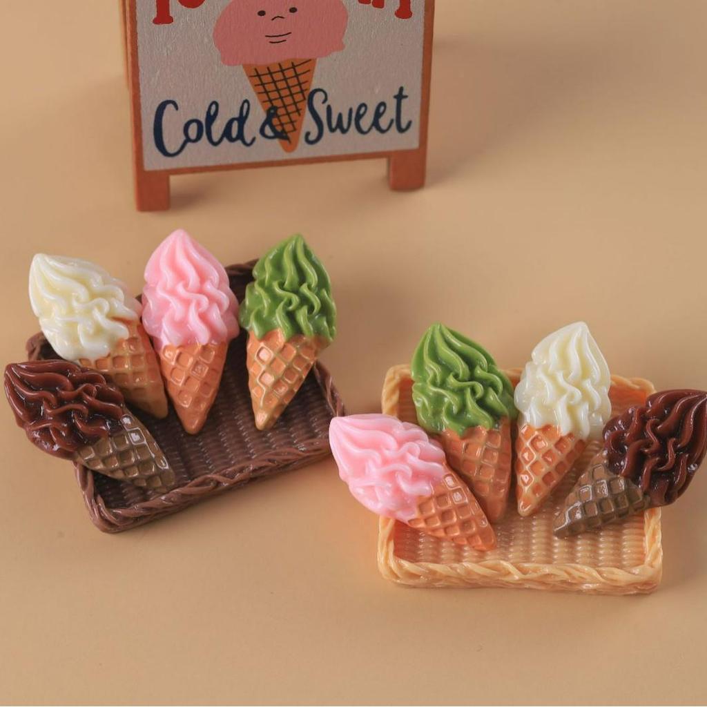 DIY Ice Cream Cone Toy: Cream Glue Hair Clip & Refrigerator Magnet Kit