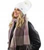 Warm Women'S Winter Hat With A Pompom, Fleece-Lined Beania Uni