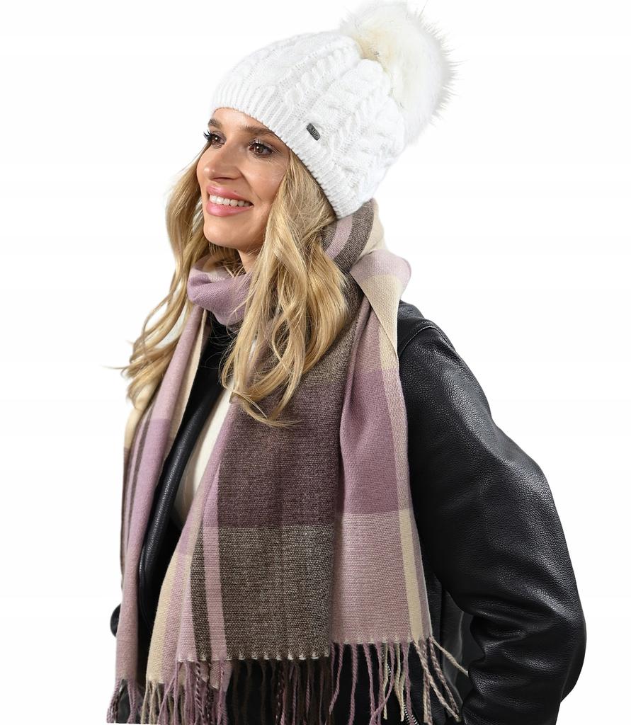 Warm Women'S Winter Hat With A Pompom, Fleece-Lined Beania Uni