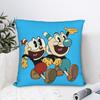 Cupheads and Mugman Square Pillow Case  Cushion Covers Fashion Polyester Decor Throw Pillow Case Cover for Sofa