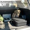 Camping toilet, foldable travel toilet up to 150 kg, with 12 coagulant powder packets, 12 disposal bags, 42 x 46 x 43.5 cm, grey