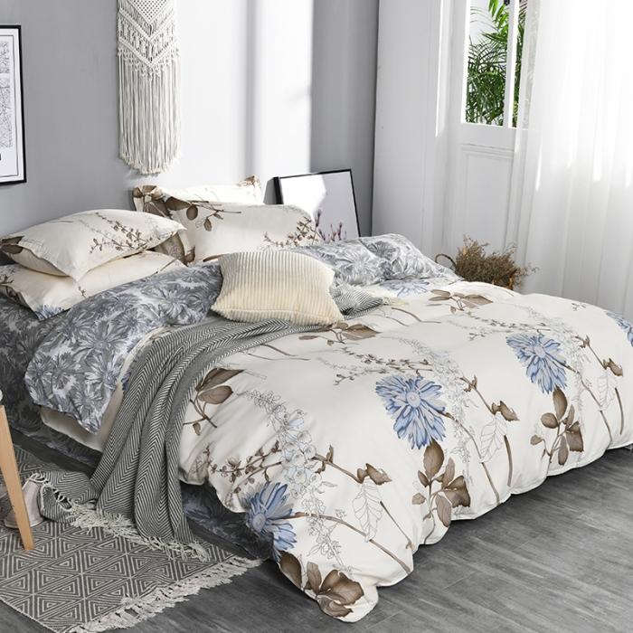 fashion bedding set Pure cotton A/B double-sided pattern Simplicity Bed sheet, quilt cover pillowcase