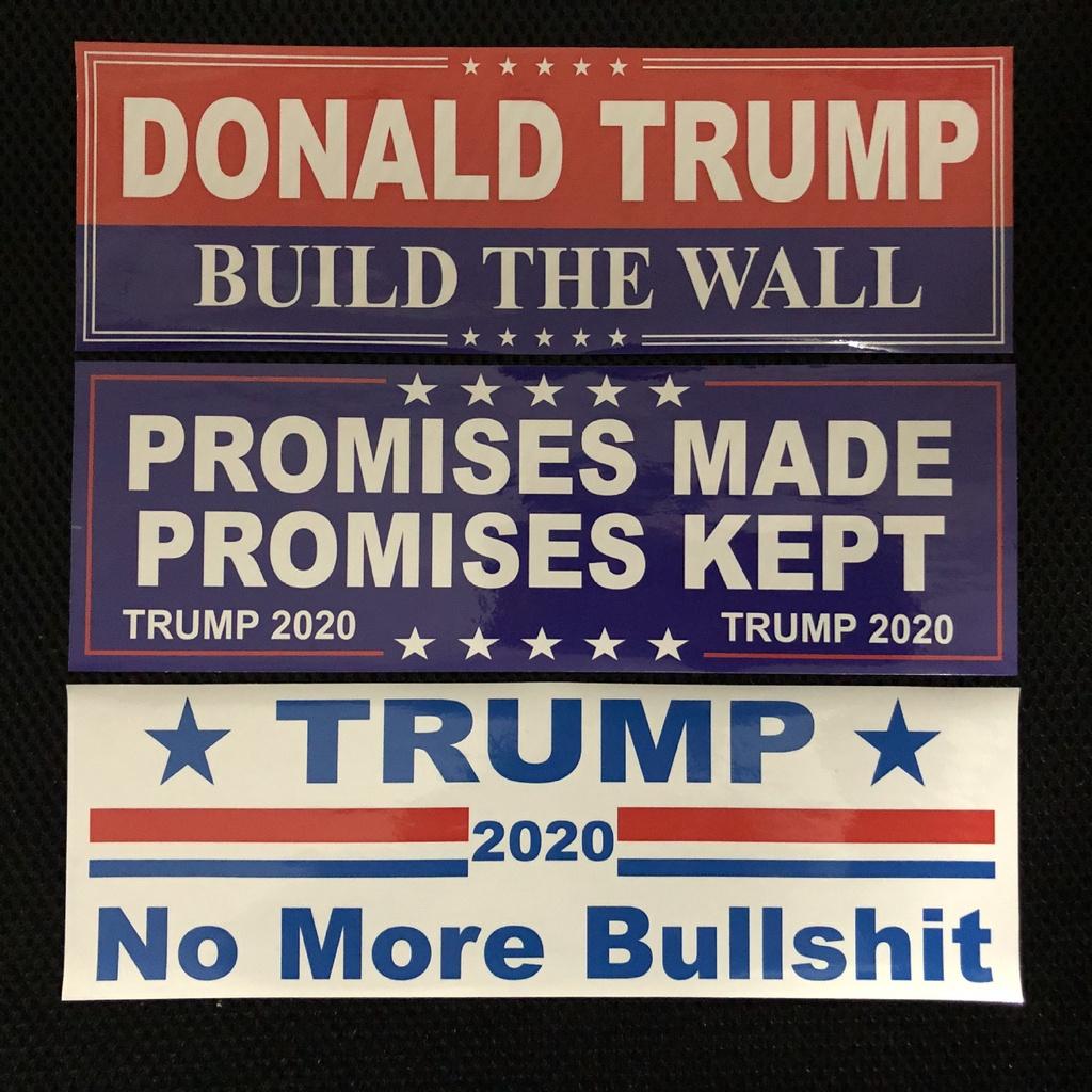 Donald 10pcs Trump Bumper Sticker 2020 Build The Wall Promises Kept Sticker Pack