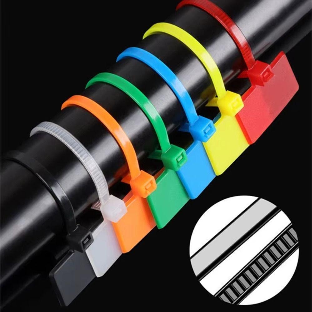 100Pcs New Colorful Cable Ties Self-locking Mesh Wire Nylon Ties Cable Winder for Home Office