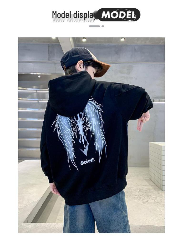 Boys' Korean Style Hoodie - Spring/Autumn 2025 New Arrival