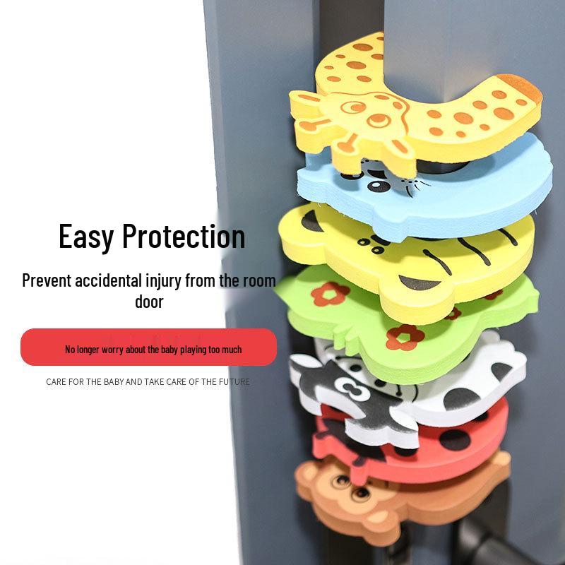Kids' EVA Cartoon Animal Door Stopper - Pinch-Proof Safety Clip