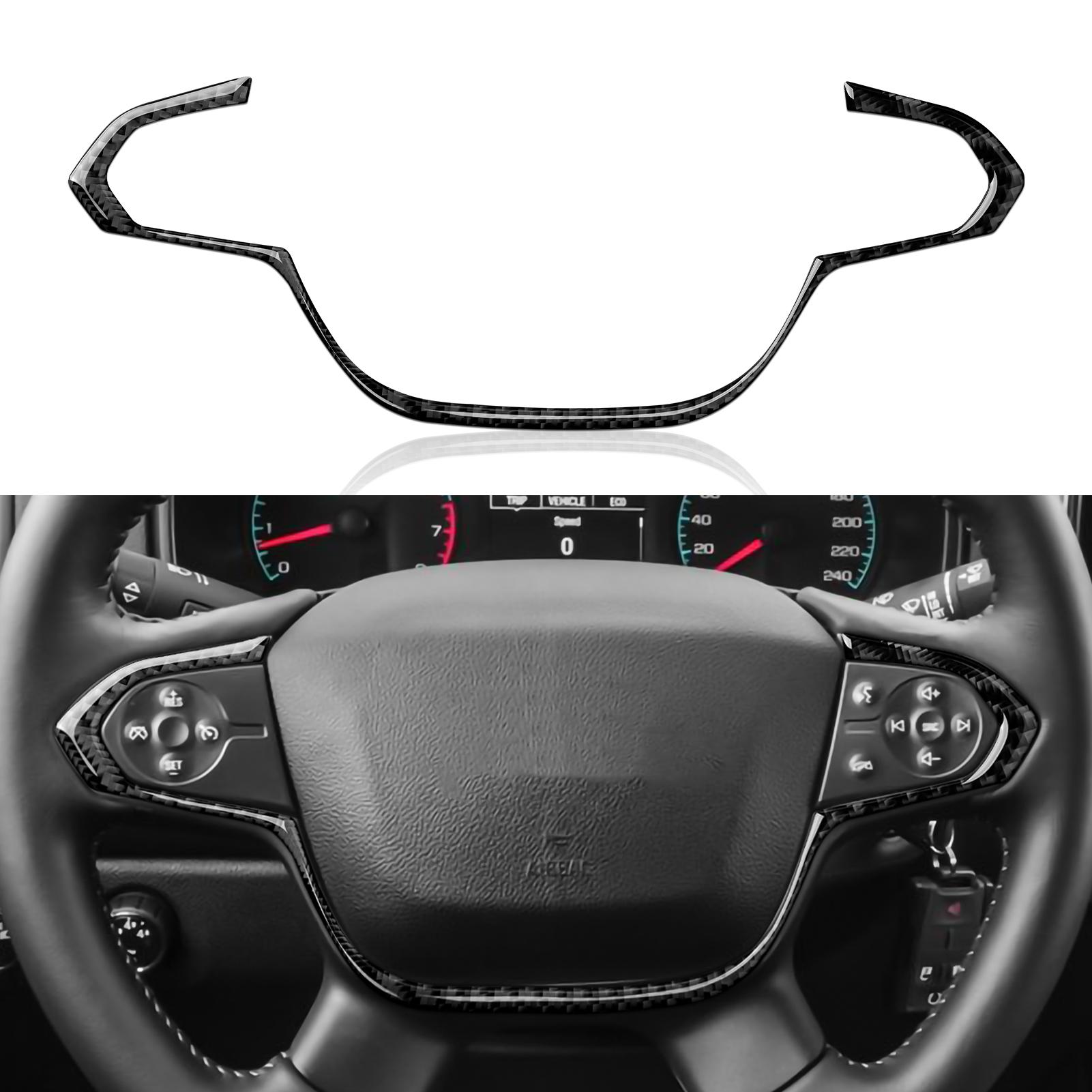 

Наклейка на рулевое колесо салона автомобиля, отделка из углеродного волокна для Chevrolet Colorado GMC Canyon 2015-2022