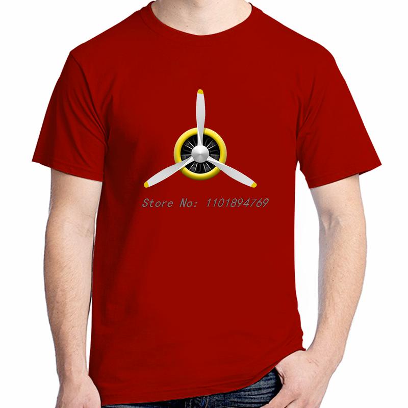 Sayings Vintage Aviation Airplane Propeller With Radial Engine Fashion Summer Short Sleeve Tshirt High Quality Cotton Tshirt