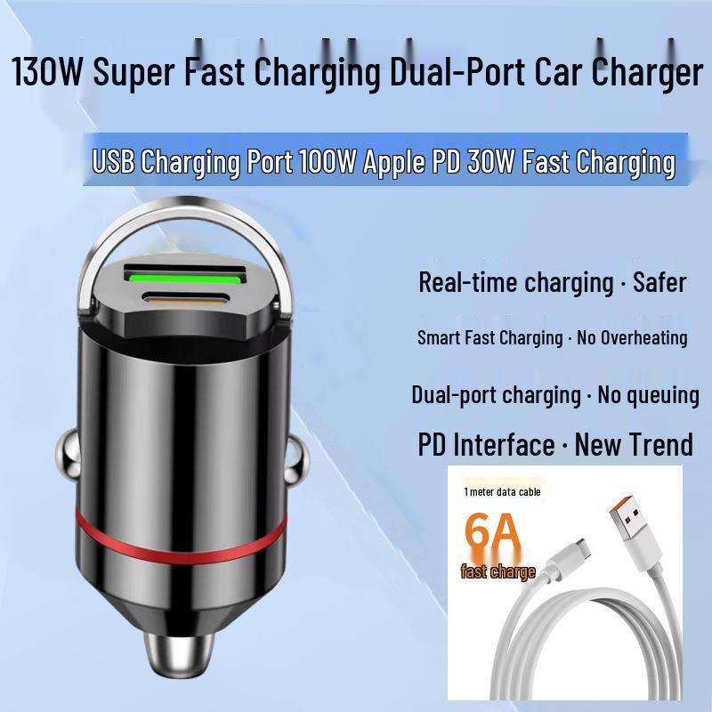 200W Stealth Car Charger USB Converter for 12V - Super Fast Charging