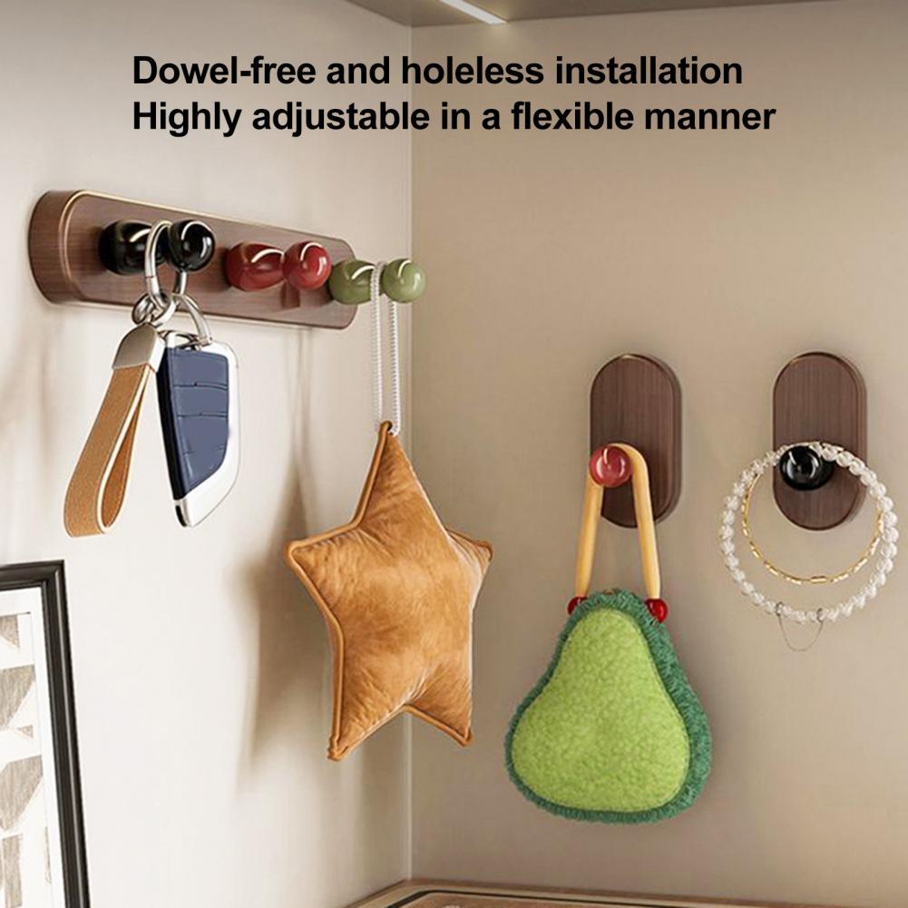 Adhesive Wall Hooks Towel Key Holders Simple Installation Strong Load-bearing Space-Saving Organizer for Home Decor