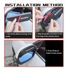 2PCS Carbon Fiber Pattern Car Rearview Mirror Rain Eyebrow Visor For Skoda Octavia Mk1 Mk2 Mk3 Rapid Kodiaq Karoq Fabia Kamiq vhzk70
