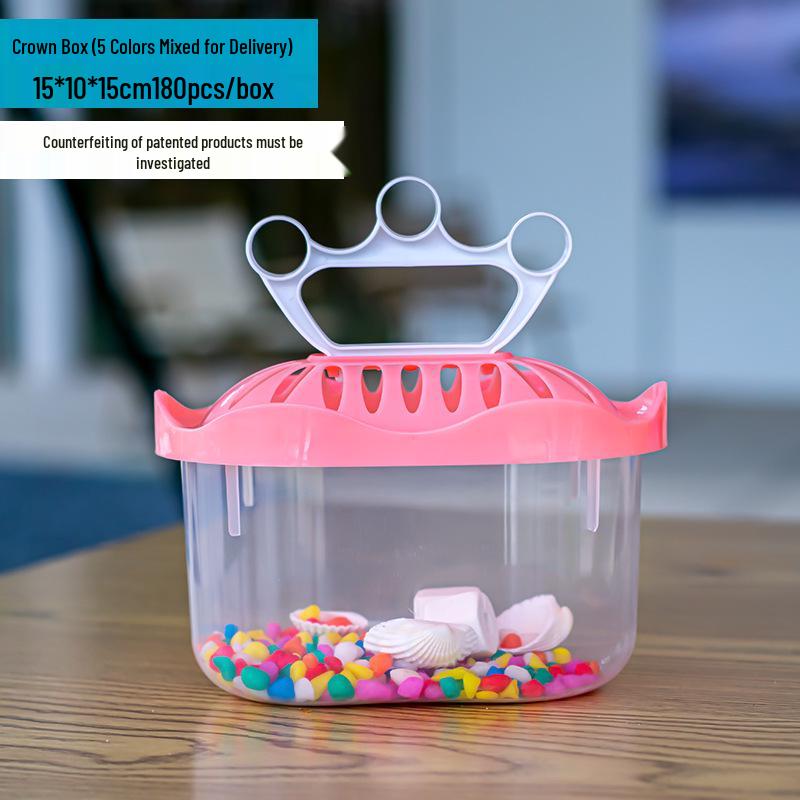 Transparent Handheld Pet Breeding Box: Large, Medium, Small - Turtle Tank, Goldfish Container, Enclosed Hamster Cage
