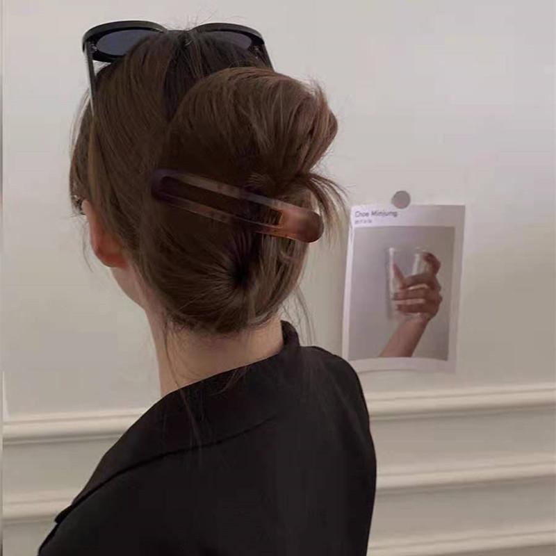 New Vintage Duckbill Hair Clamp Semi Opaque Matte Ins Trendy Summer Accessory