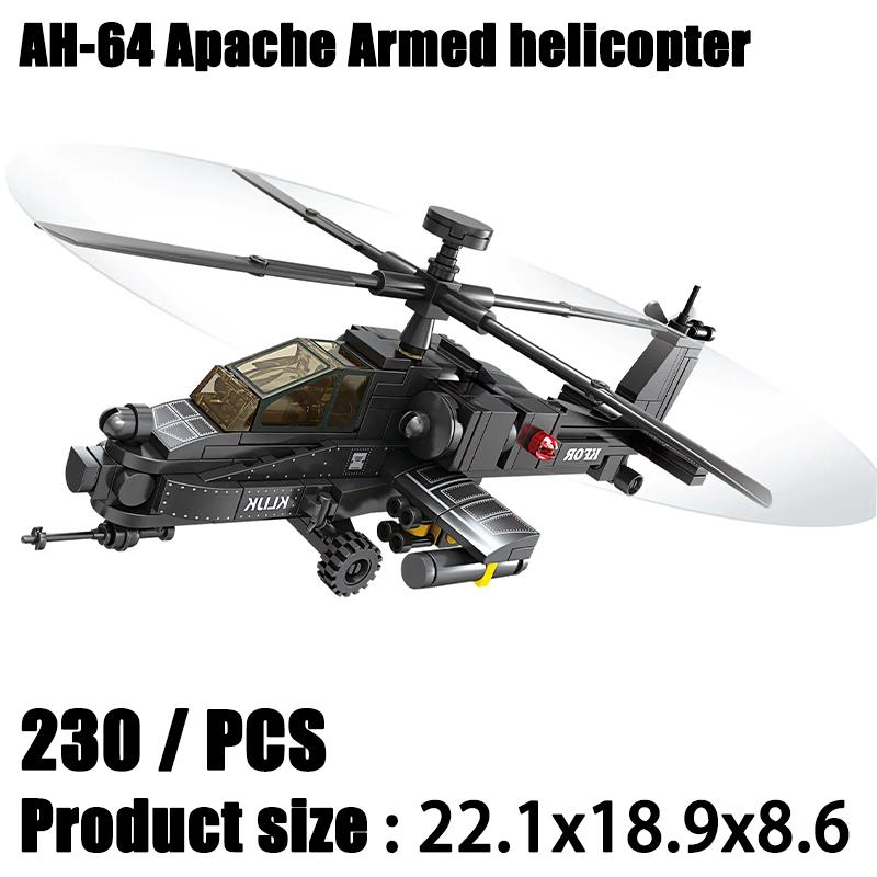 2024 Sluban WW2 Military Russia Air Weapon Mi-24 Attack Helicopters Hind Model Building Blocks Classics Fighter Bricks Plane Toy