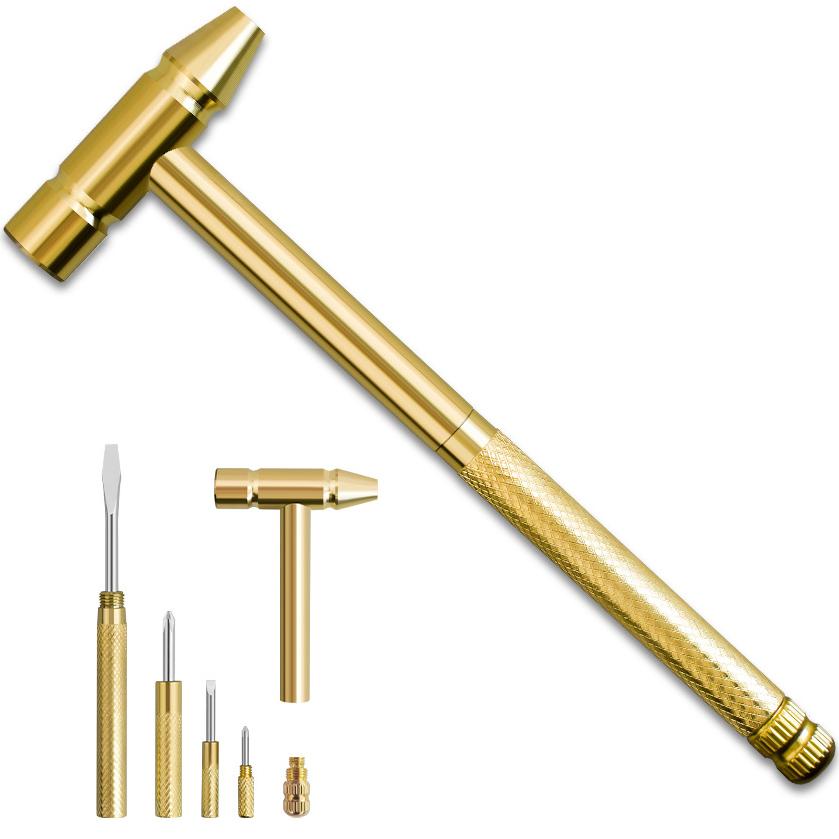 6-in-1 Small Hammer, Metal Mini Hammer, Portable Multitool Hammers with Flat Head, Phillips Screwdriver and Claw Hammer,Multifunctional Tools Six-in-one small hammer