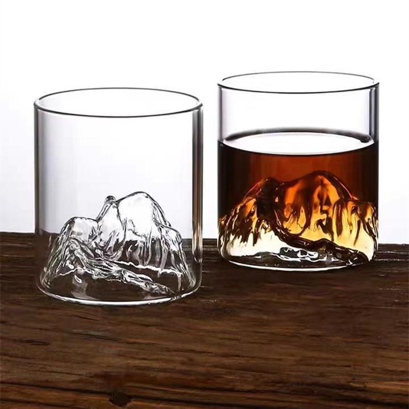 200/300ml Japanese Mountain Whiskey Glass 200/300ML Transparent Multipurpose Glass Bar Party Drinkware WWO66