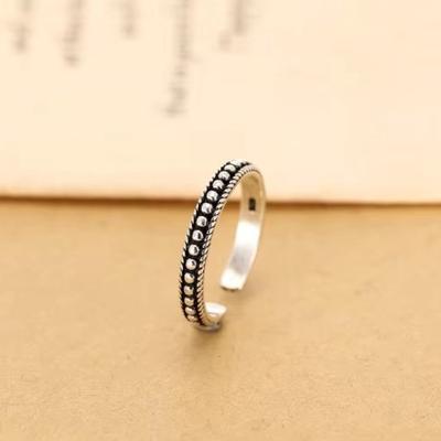 Retro 925 Silver G Open Rings For Women Vintage Jewelry Accessories