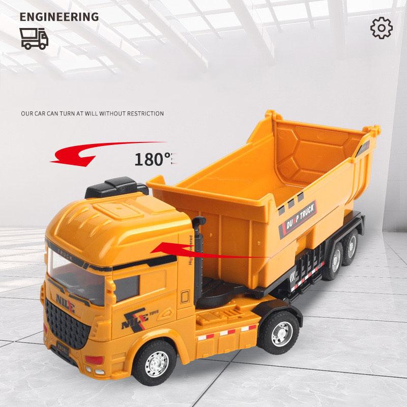1PCS Truck 1:50 Simulated Alloy Engineering Dump Truck Model Excavator Mixer Toys Children's Engineering Truck Gift Holiday Gift
