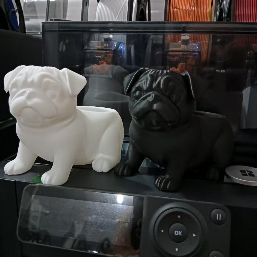 Funny Pug Shaped Planter Pot 3D Printed Dog Succulent Planter Indoor Outdoor
