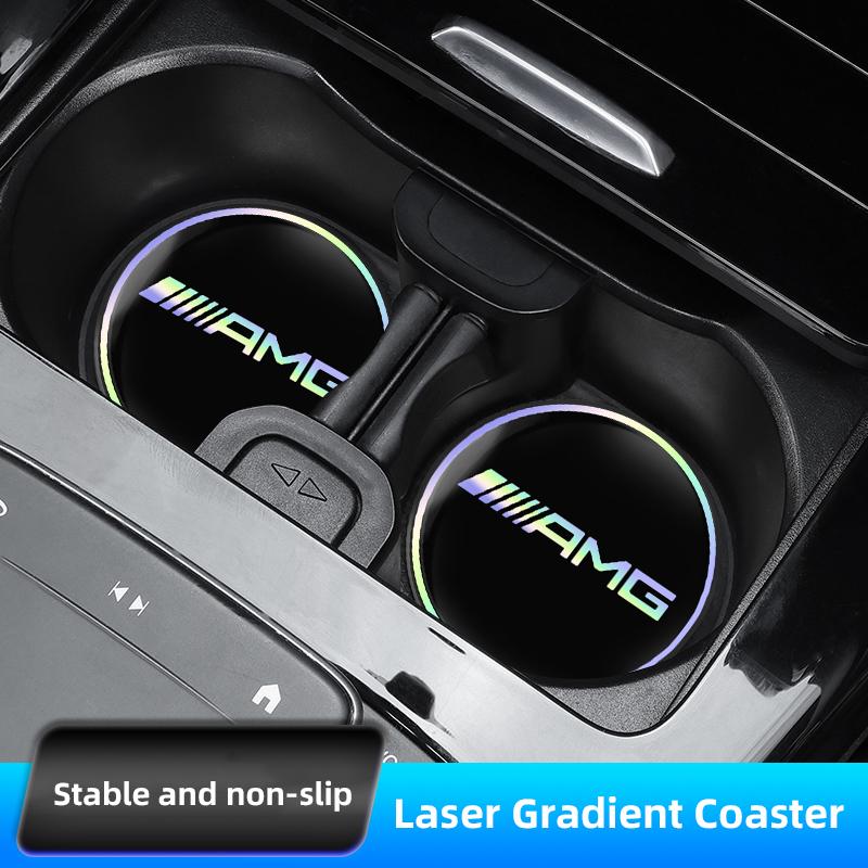 Car Cup Mat Cup Holder Storage Mat Thick Anti Slip Cup Pad For Mercedes Benz AMG GLE GLS CLA CLE GLC CLS GLA W223 W213 W206 W464