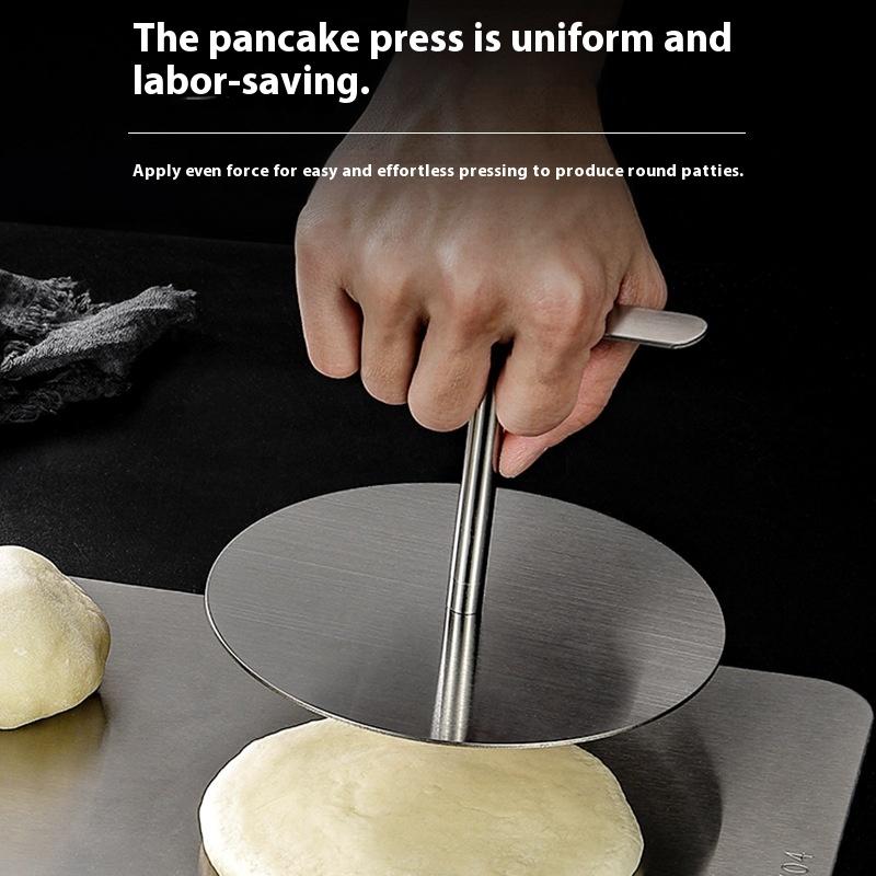 Stainless Steel Burger Press Non Stick Meat Steak Press Kitchen Tool Grill Press Flat Bottom Meat Press For Kitchen Grilling