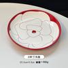Red Camellia High-Value Ceramic Dishes, Tableware, Souvenir, Wedding Gift, Housewarming, New Home Dish Set