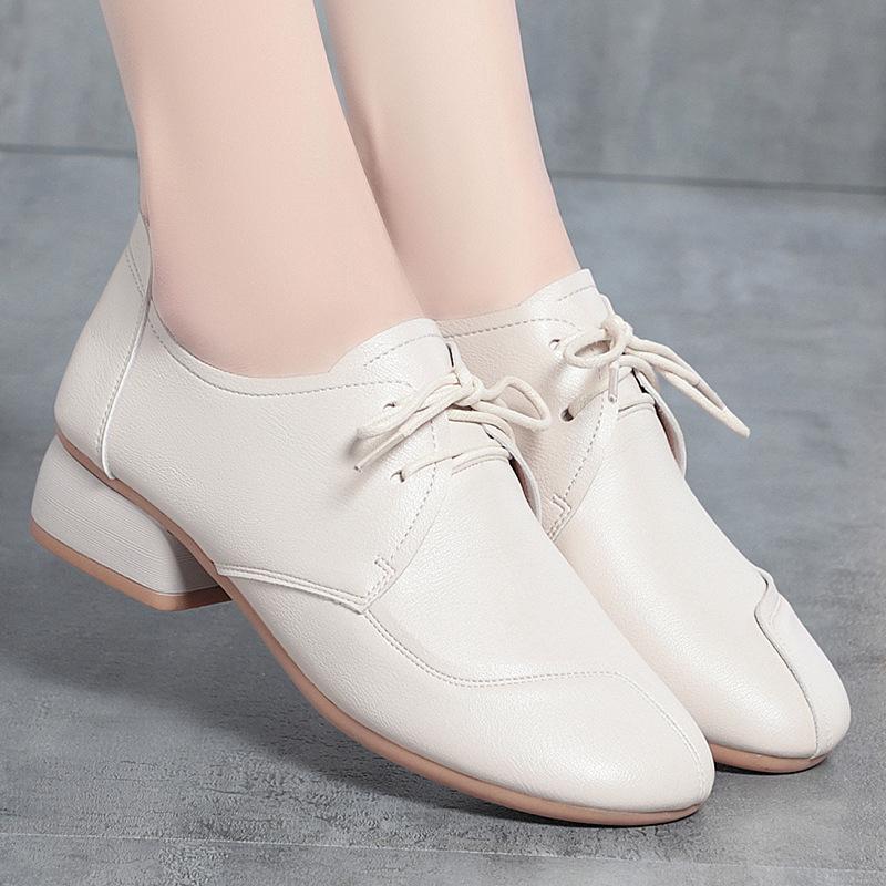 3cm Ladies Spring and Autumn New Soft-skinned Soft-soled Middle-aged and Old-aged Mom Leisure Shoe Women