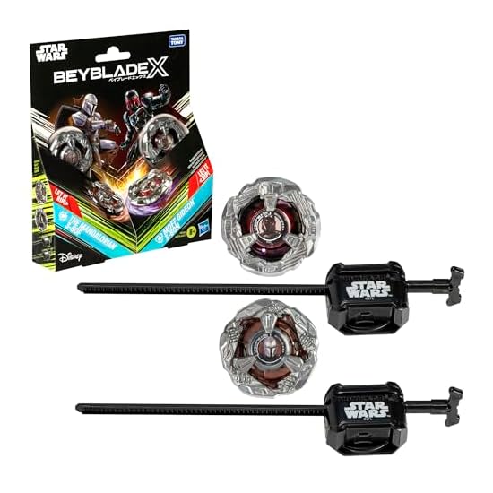 Beyblade X x Star Wars Collaboration The Mandalorian 3-60F vs. Moff Gideon 3-80N, Multi-Pack