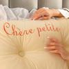 Large Backrest Support Pillow Giant Tatami Cushion Lace Headboard Pillows Neck Filling Pillow Bedside Mattress Backrest Removable Washable Soft Mat