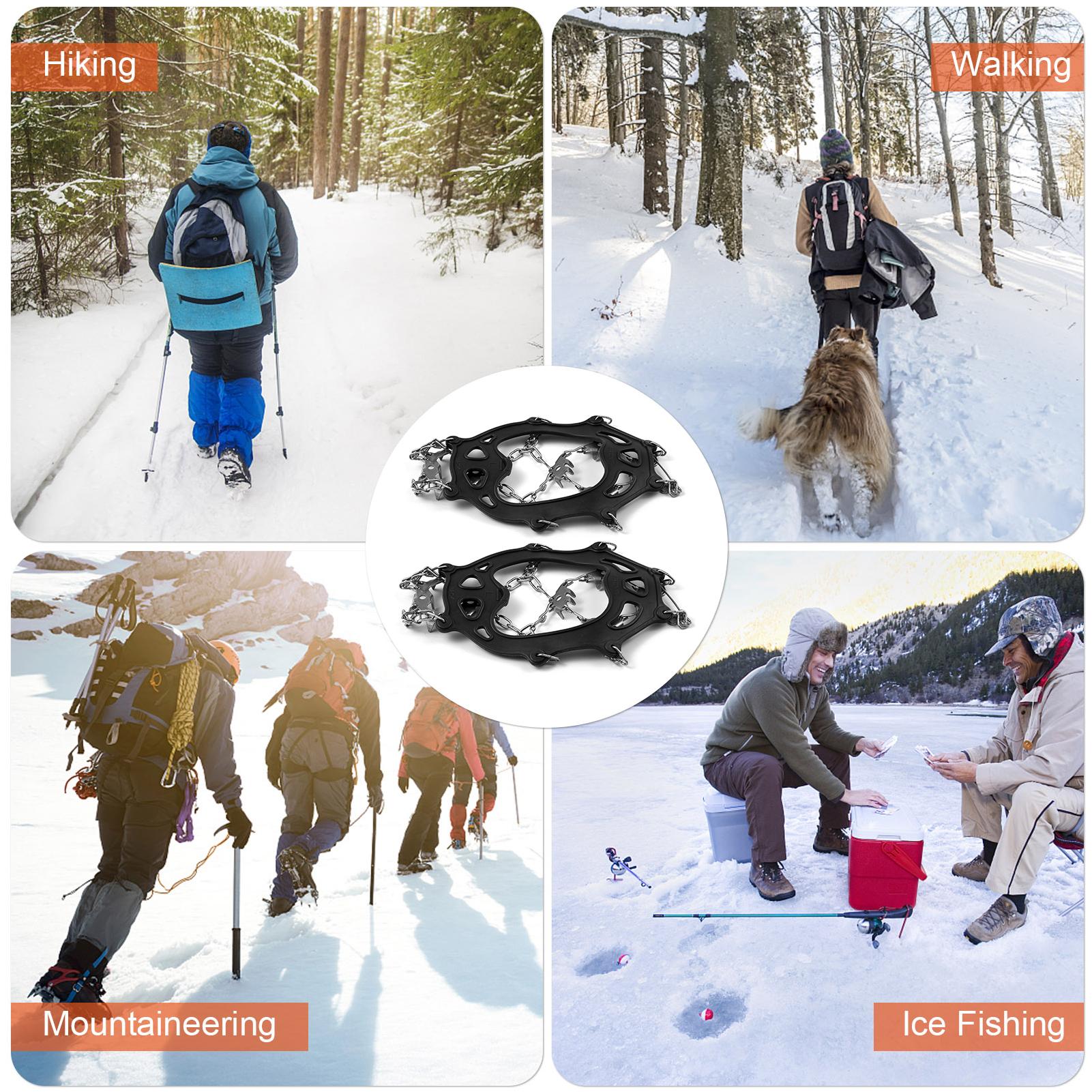 201 Нержавеющая сталь 24 зубца Ice Claw противоскользящий чехол для обуви от снега L — фото 6