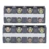 Terminal Strip Dual Rows High Current Screw Terminal Block with Cover 600V 60A 2pcs 4 Position