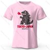 Tokyo Dinosaur Printed Men's T-Shirt Oversized Japanese Harajuku Graphic Tees for Women Tops Tees Casual Streetwear