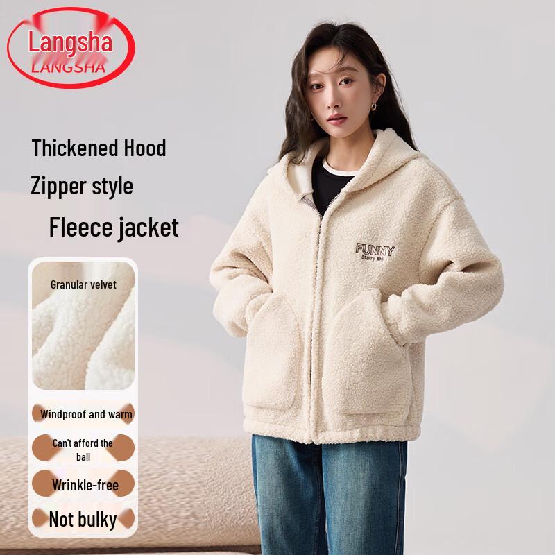 

Lansha Women s Fleece Lined Mid-Length Hooded Jacket S (Recommended 85-100 jin)