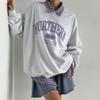 New ArrivalS Open Run Women S Big Size paStel Round Neck Printed SweatShirt
