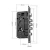 Stainless Steel Thickened Anti-theft Door Lock Universal Multifunctional Anti-theft Door Handle Lock Hardware Accessories
