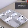 304 Stainless Steel Divided Lunch Tray
