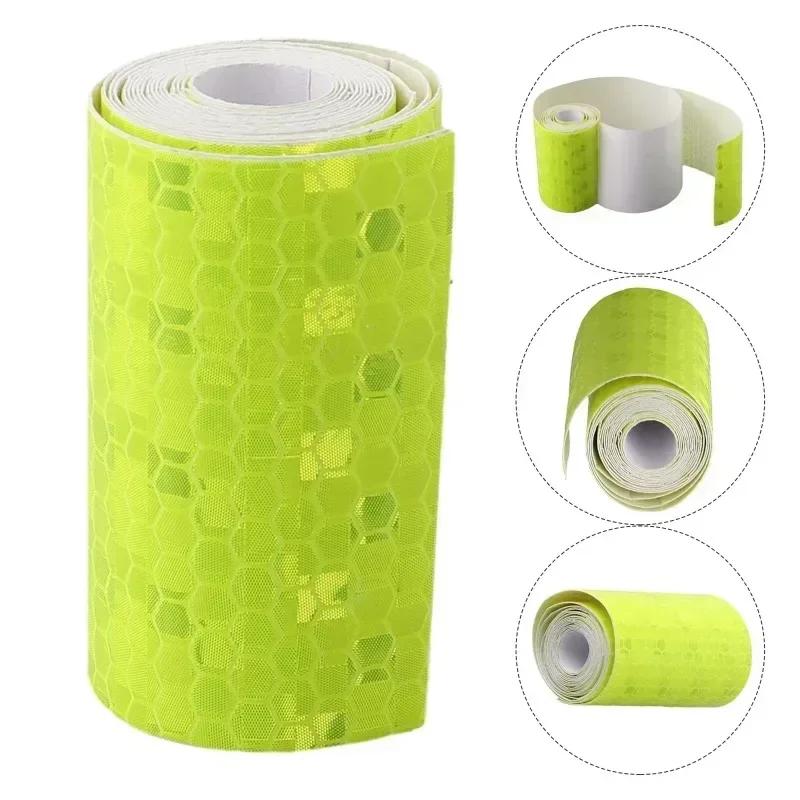 Car Reflective Warning Tape 5cm*3m Car Reflective Tape Safety Warning Car Decoration Sticker Color Grid Reflector