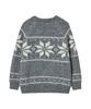 AWESOME STUDIO Nordic Snowflake Jacquard Round Knit Charcoal