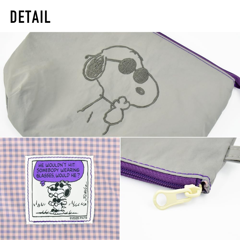Karriertes Wende-Etui BE Snoopy