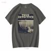 Ästhetisches True Detective Vintage Halloween Horrorfilm Streetwear T-Shirt lange oder kurze Ärmel vintage gewaschen Streetwear