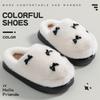 Bow cotton slippers women's autumn and winter fashion super hot girl warm plush cotton mop