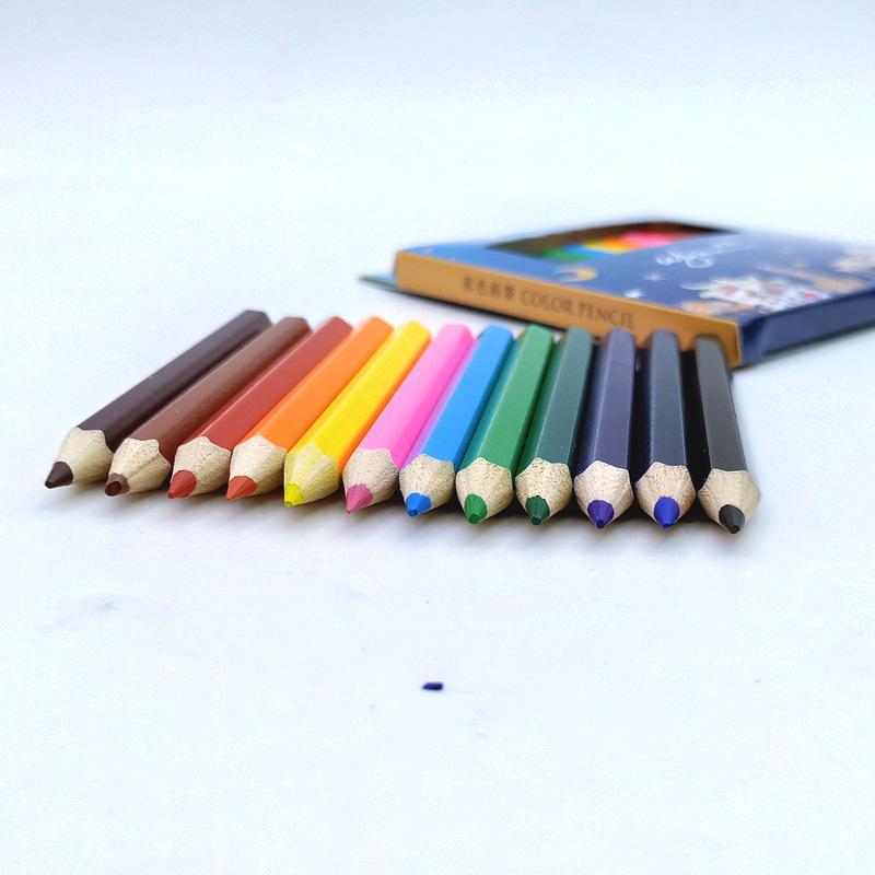12-Color Graffiti Colored Pencils Set for Kids - 3.5 Inch, Logo Printable