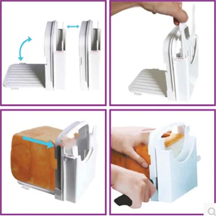 Bread Slicer Kitchen Tool - Toast Cutter & Slicing Rack